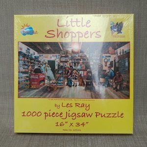 Suns Out Little Shoppers Les Ray 1000 Piece Jigsaw Puzzle NEW Vintage Market